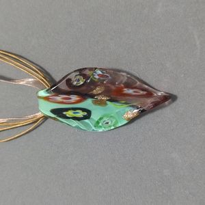 Unique Glass "Leaf" Necklace